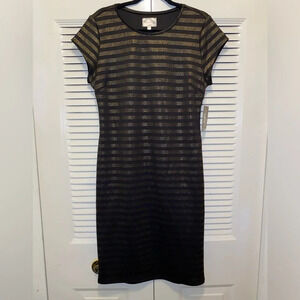 Marilyn Monroe Black and Gold Stripe Dress